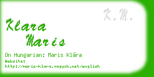 klara maris business card